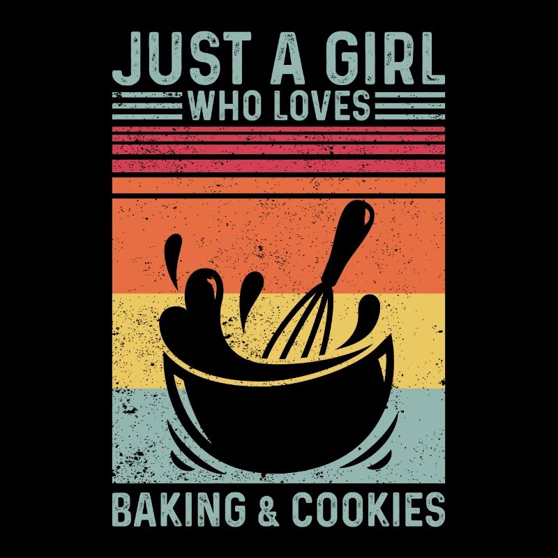 Juste une fille qui aime la cuisson et les biscuits Baker Rétro