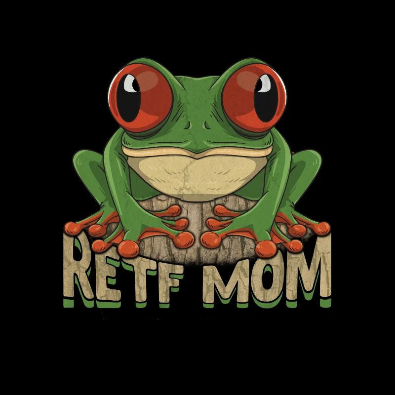 Red-eyed frog design for a frog hunter