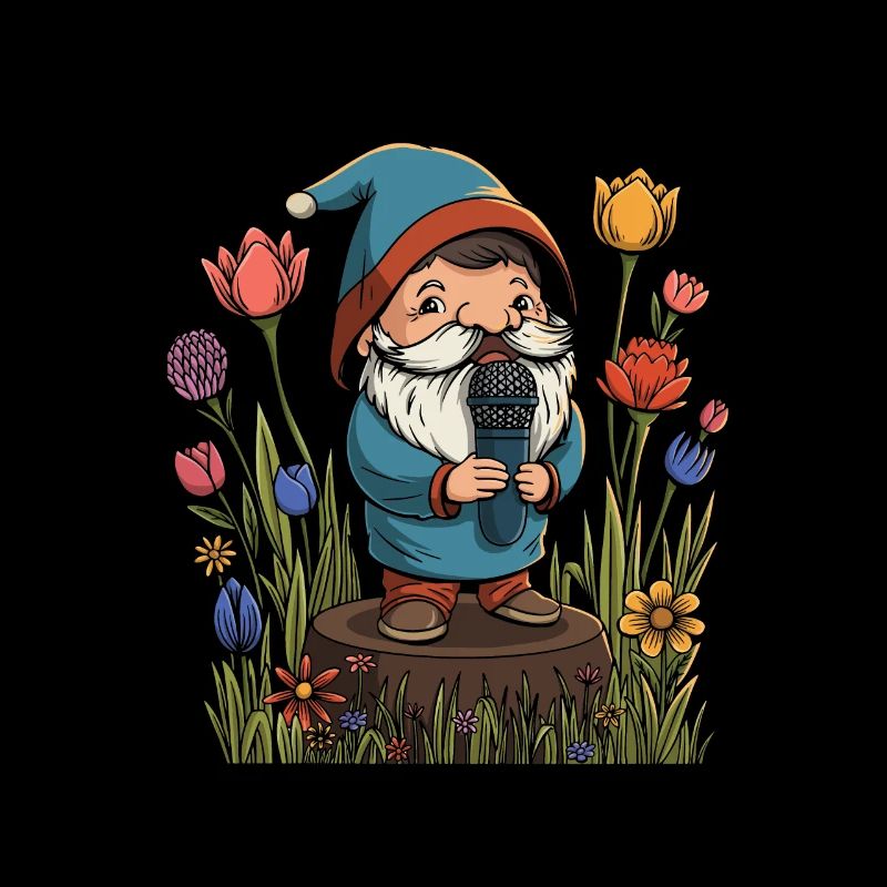Conception de nain de jardin chantant pour un