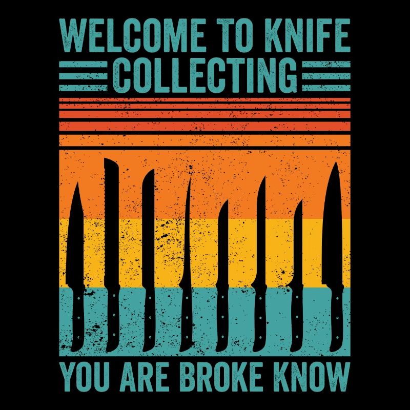 Drôle de collectionneur de couteaux