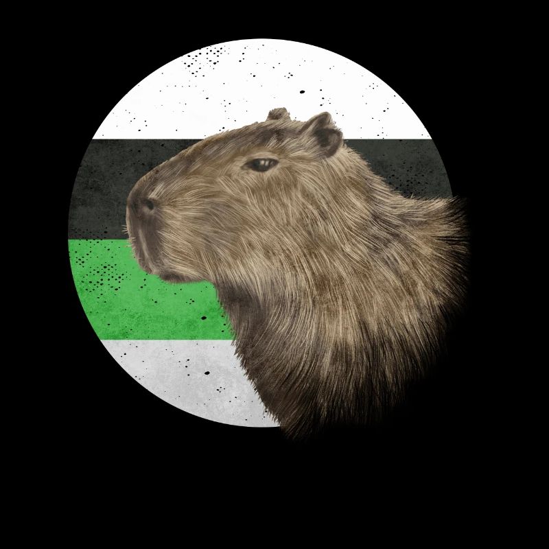 Demiromantic Pride Flag Capybara Sublte LGBTQ