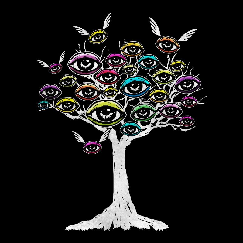 Weirdcore Aesthetic Tree Flying Eyes