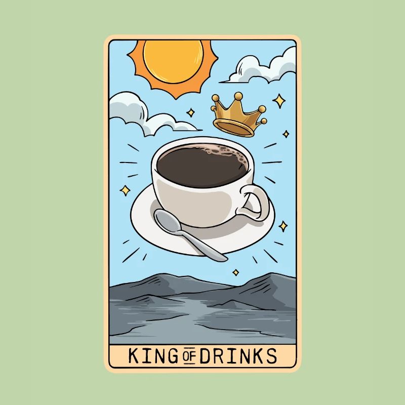 Tarot Card Reader Hot Coffee Drinker Caffeine