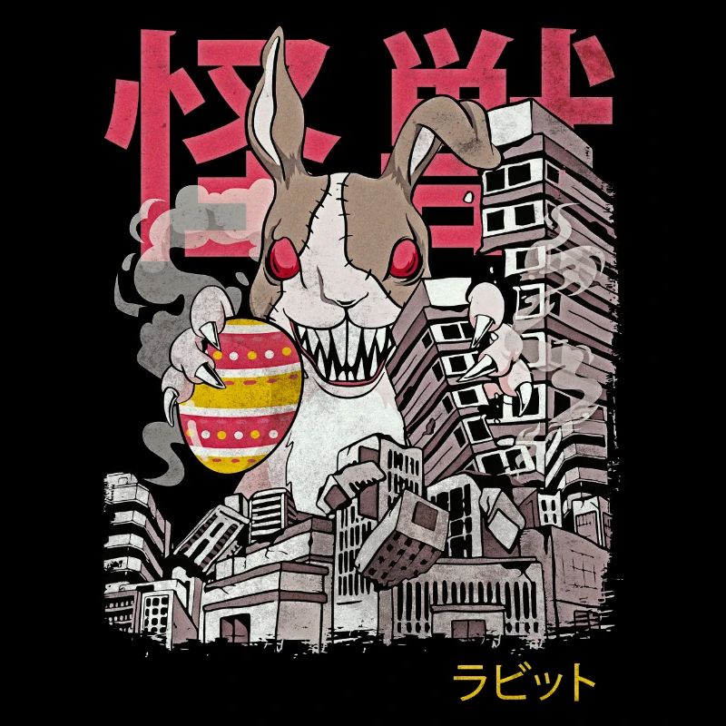Kaiju Rabbit Japanese Anime Monster Easter Egg