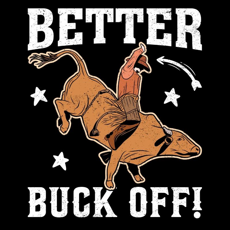 Lustiger Stierreiter Stierreitender Cowboy