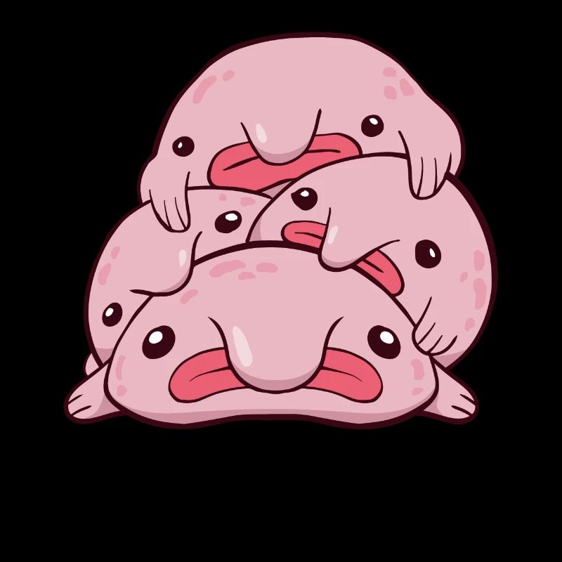 Kawaii Blobfish Pile