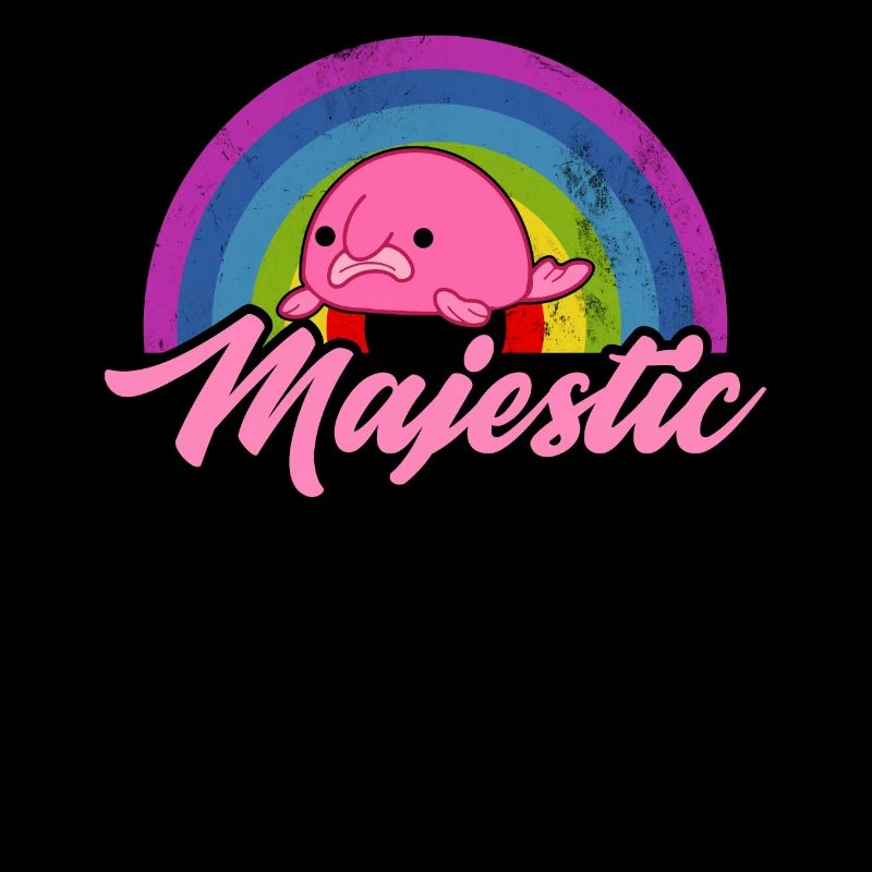 Funny Blobfish Sea Creature Rainbow
