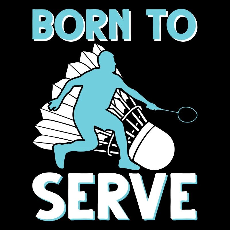 Drôle de joueur de badminton