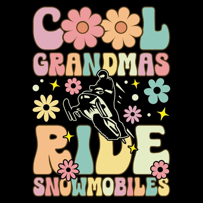 Groovy Snowmobiling Granny
