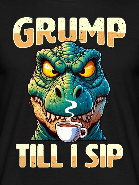 Grumpy Trex Dinosaur With