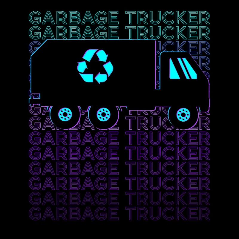 Garbage Trucker Recycling Trash Truck Waste Sorting