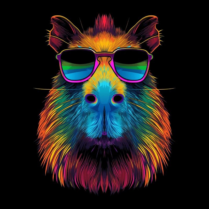 Capybara Capibara Lunettes de soleil Pop Art