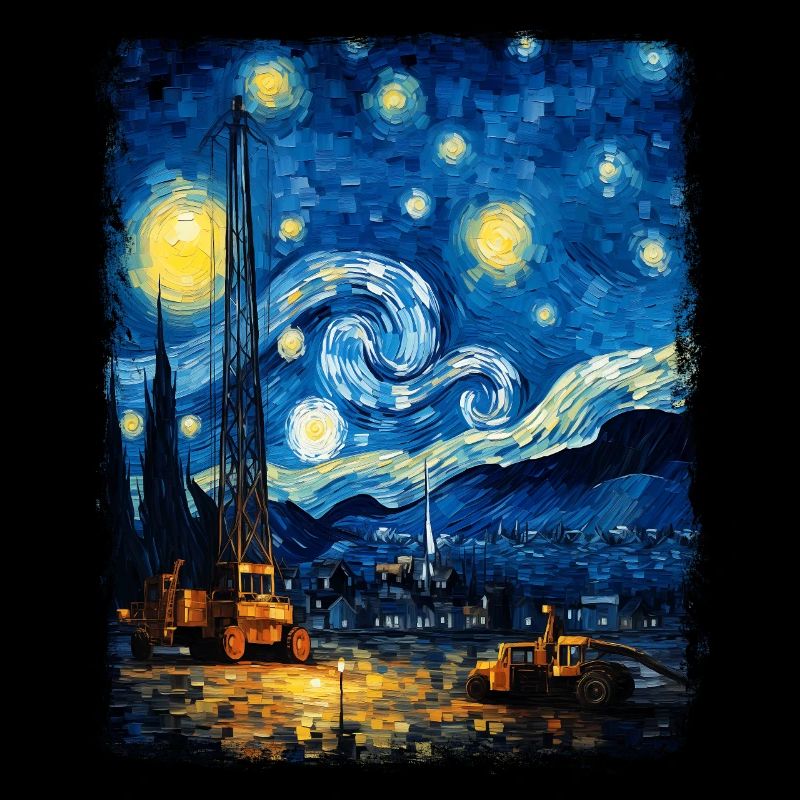 grutier construction HEO Starry Night Painting
