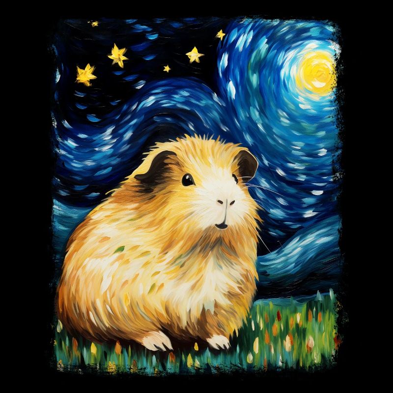 Cochon d’Inde Animal de compagnie Nuit étoilée Peinture