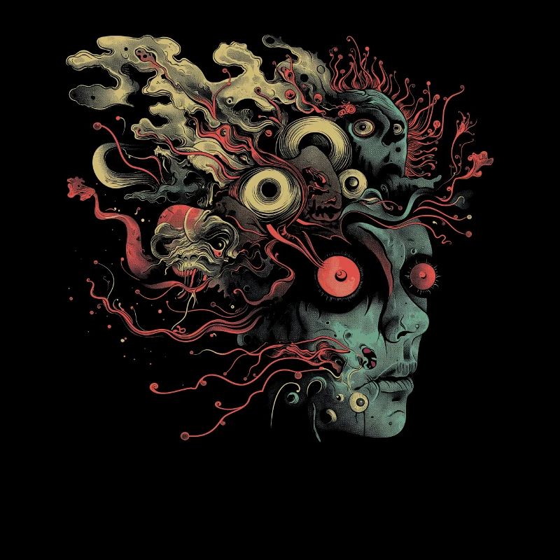 Weirdcore Ästhetik Weird Frau Gesicht Dreamcore Au