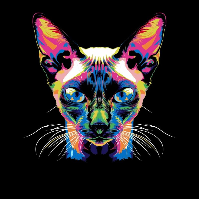 Chat siamois Popart