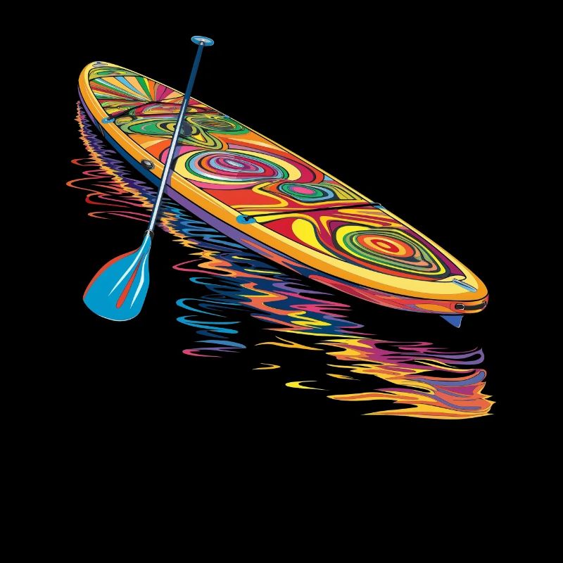 SUP Stand Up Paddling Paddle Board Popart