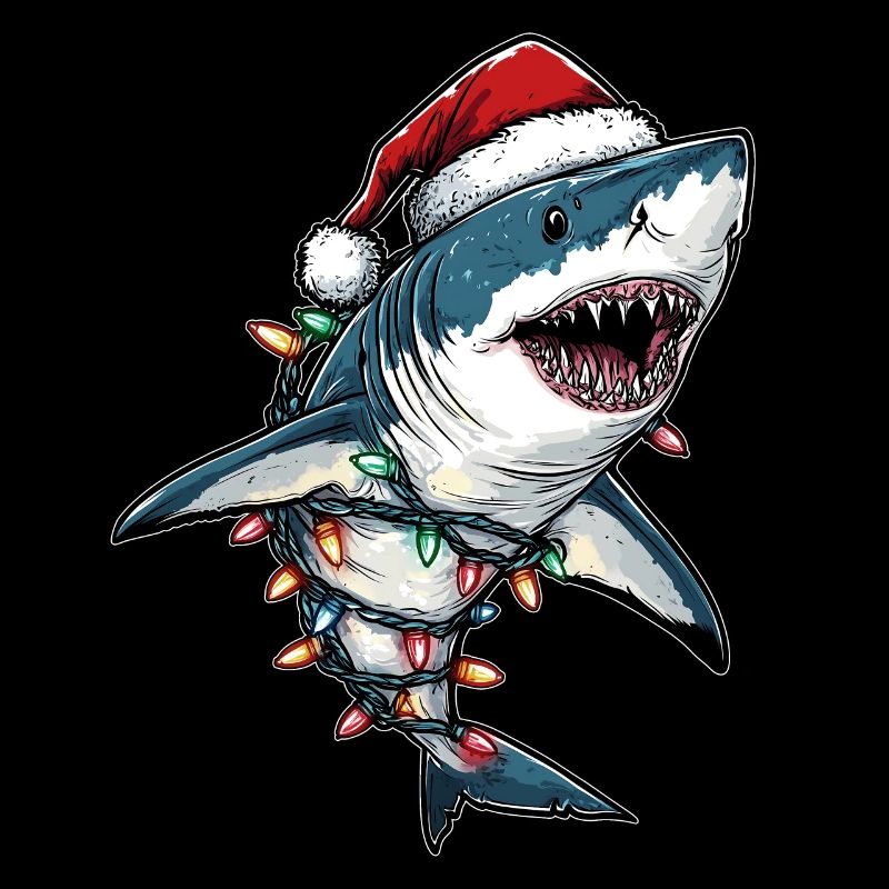 Chapeau de Noël requin Noël