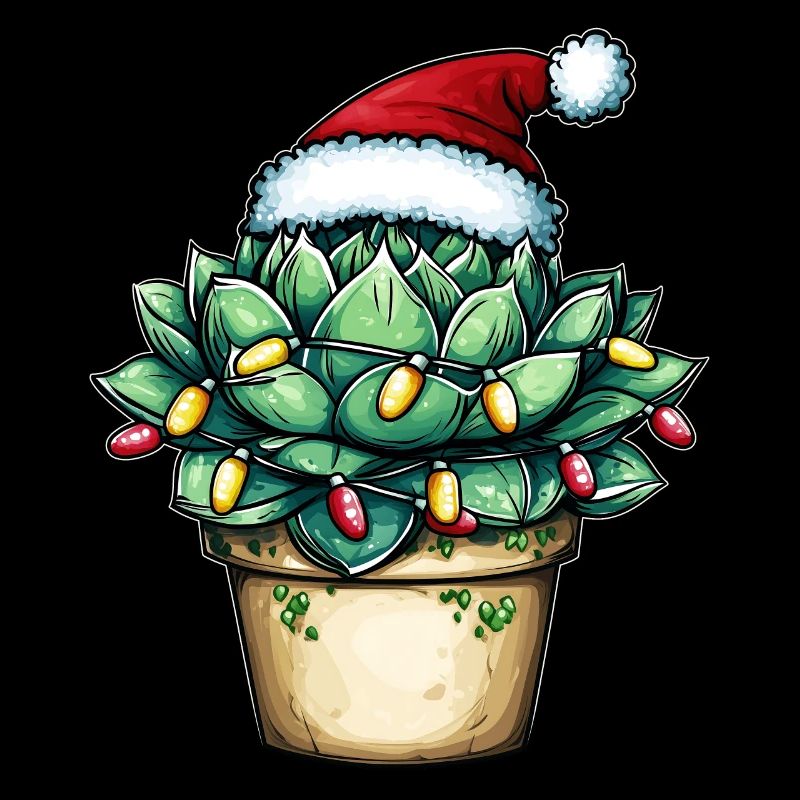 succulent chapeau de Noël