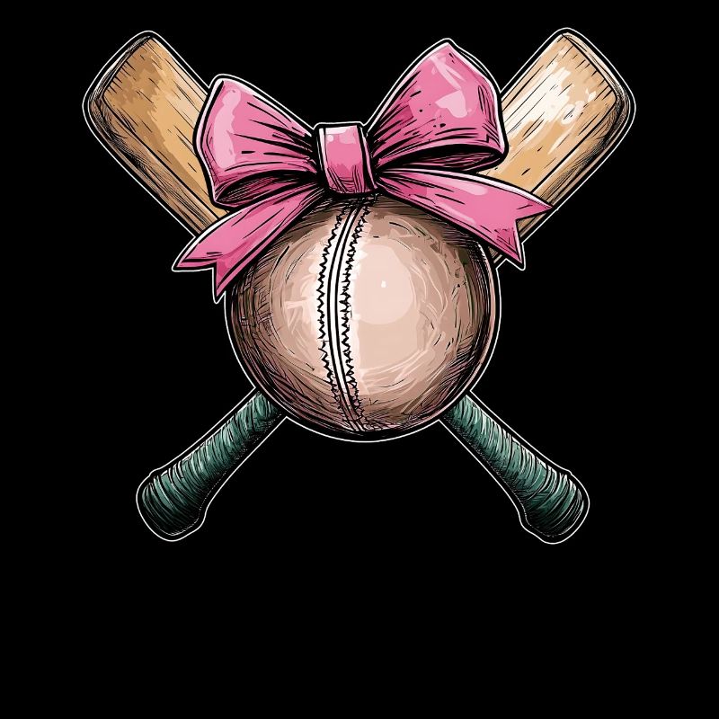 Coquette Bogen Cricket Bat Ball Mütter Tag Rosa