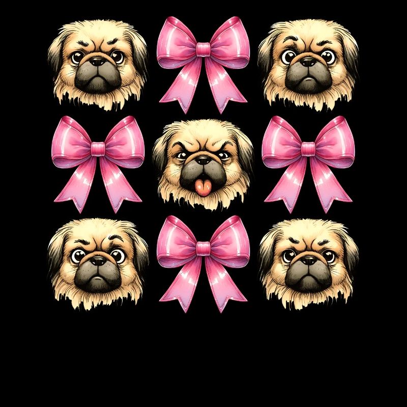 Coquette Bow Pechinese Cane Mamma Nastro Rosa