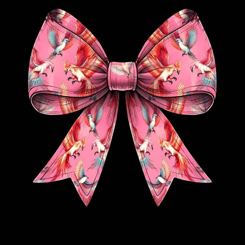 Coquette Bow Phoenix Pattern Mythical Eagle Girl