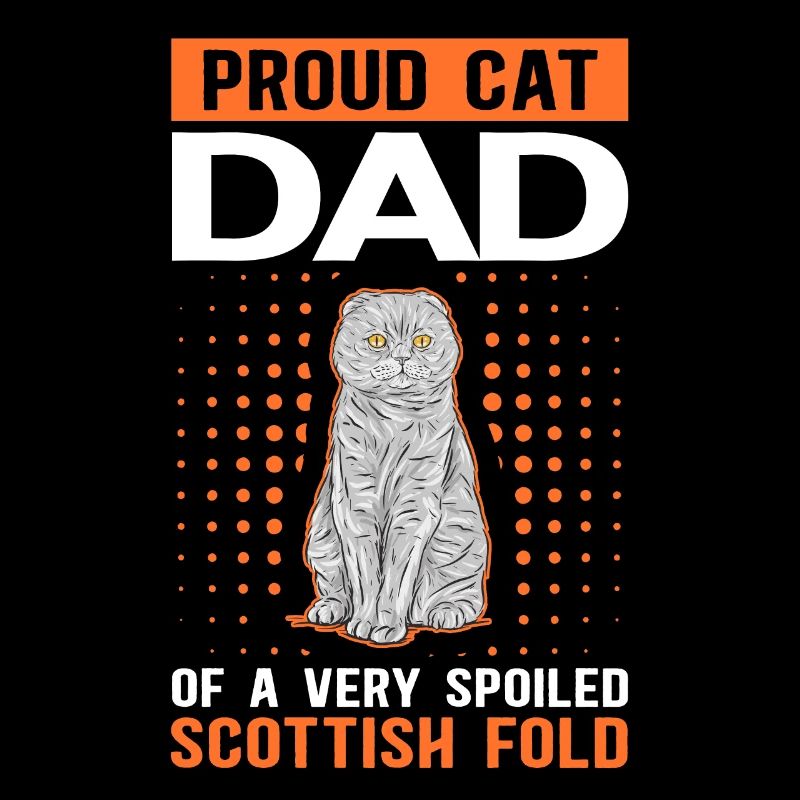 Scottish Fold-eared Cat Dad Cat Daddy Gift