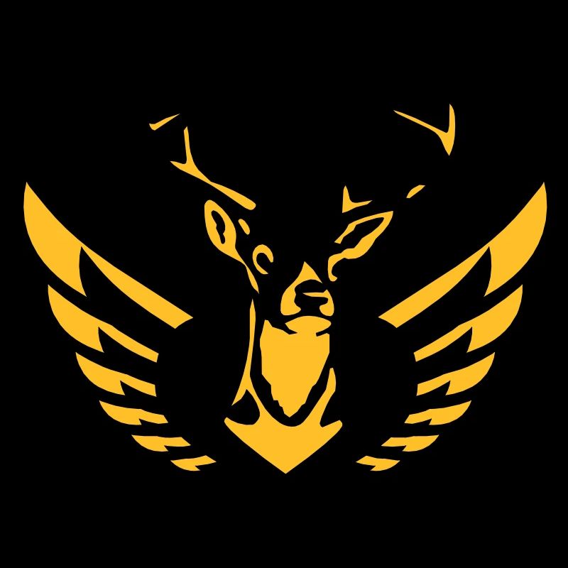 Great fine stag with wings 2c C