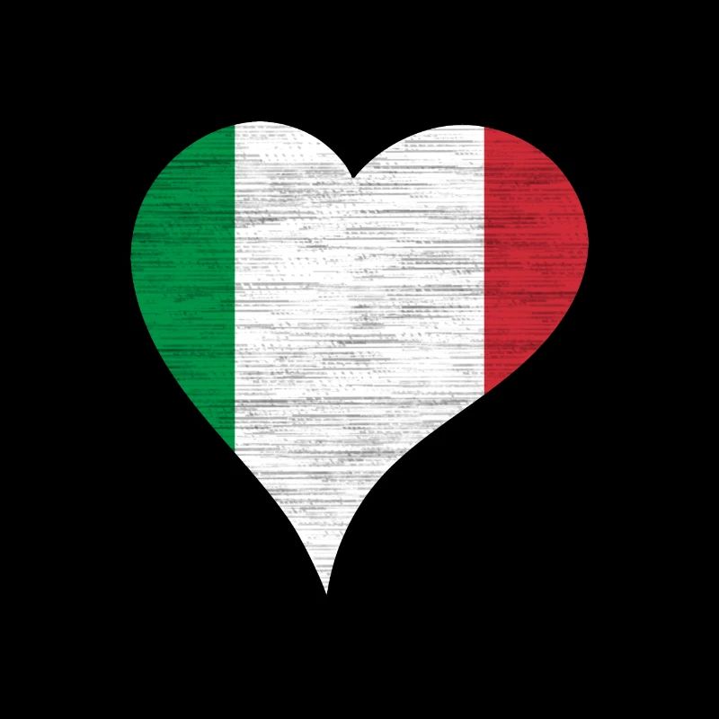 Coeur drapeau italien