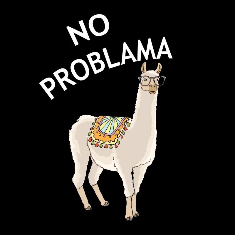 Aucun problème lama | Idée de cadeau drôle d'animal d'alpaga