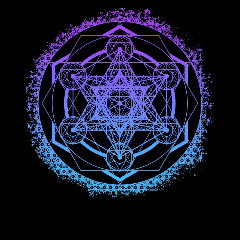 Metatron's Cube Gradient Sacred Geometry Symbol