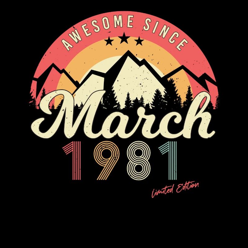 Né en mars 1981 Retro