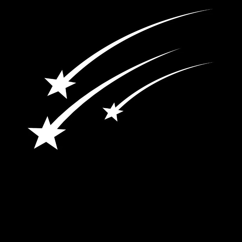 White shooting stars