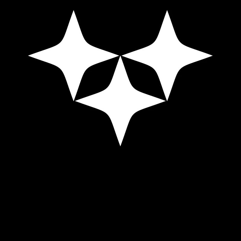 Trois étoiles blanches
