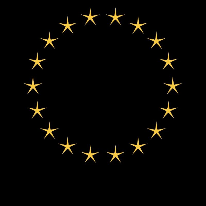 Coole cirkel van sterren geel