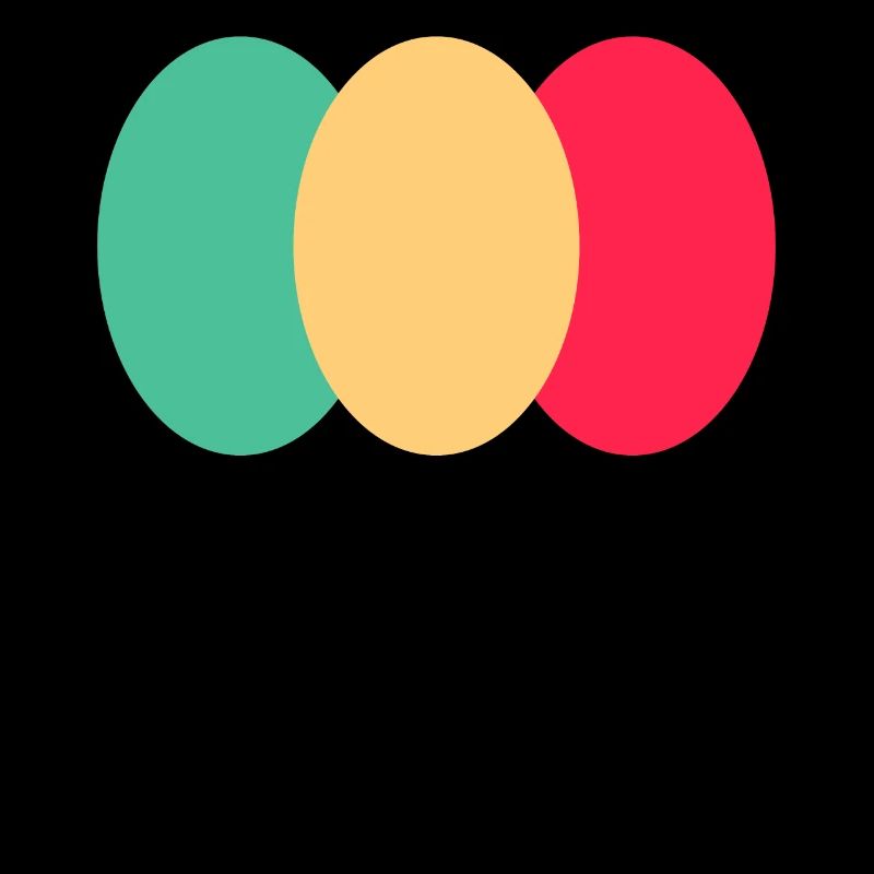 Three Ovals - Green-Yellow - Red