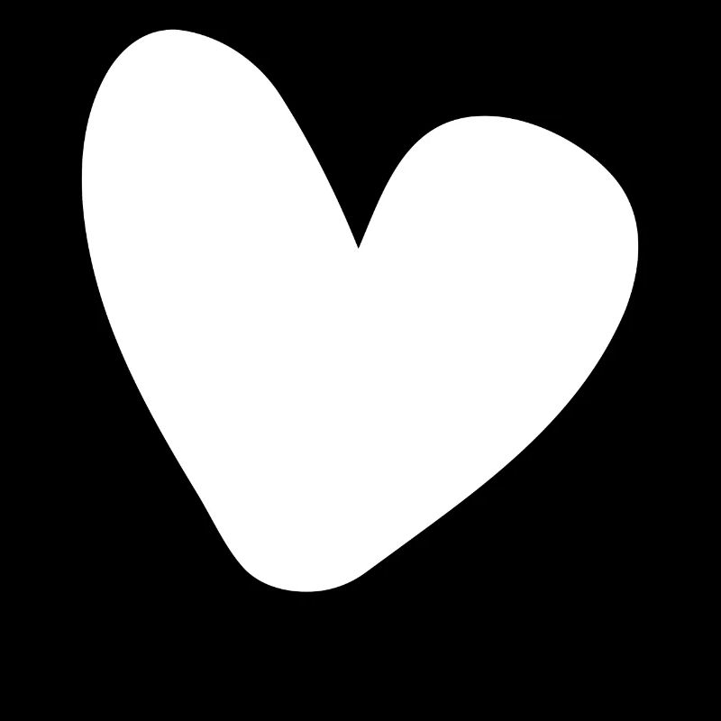 White Heart Simple Design