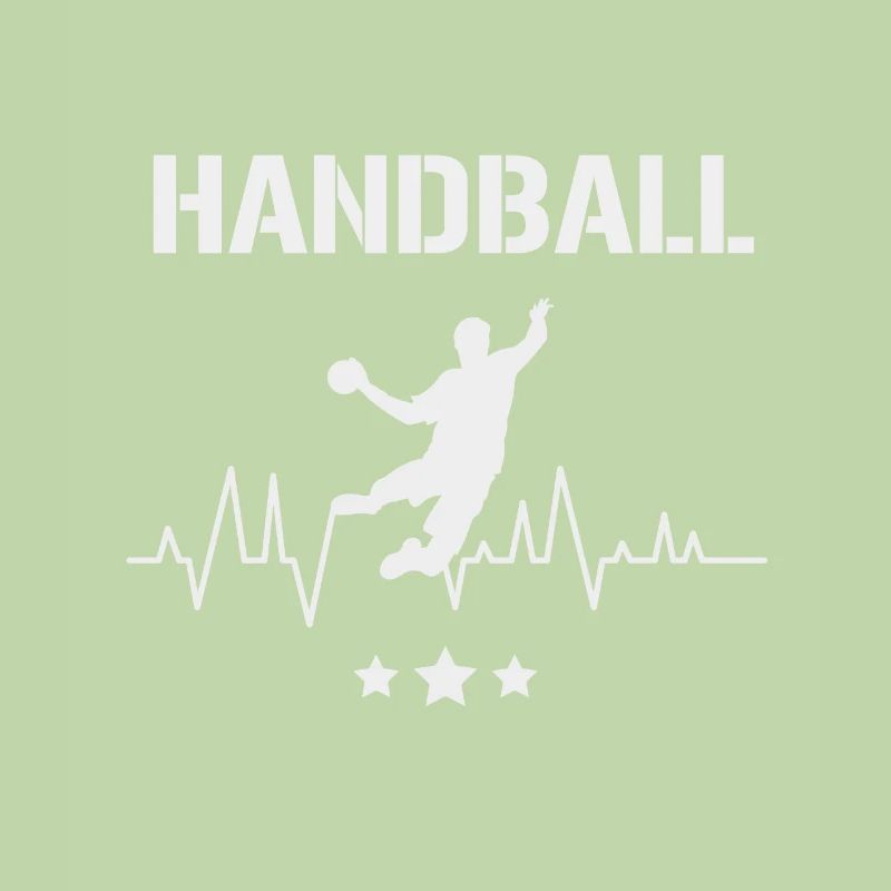 Handball ECG Heartbeat Pulse Jump Throw