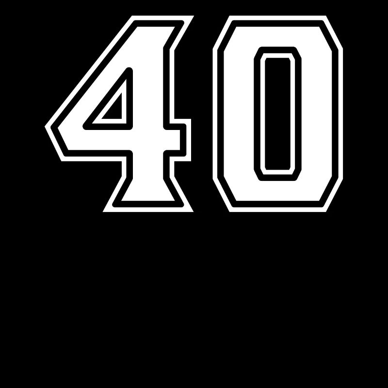 Zahl 40 Weiss