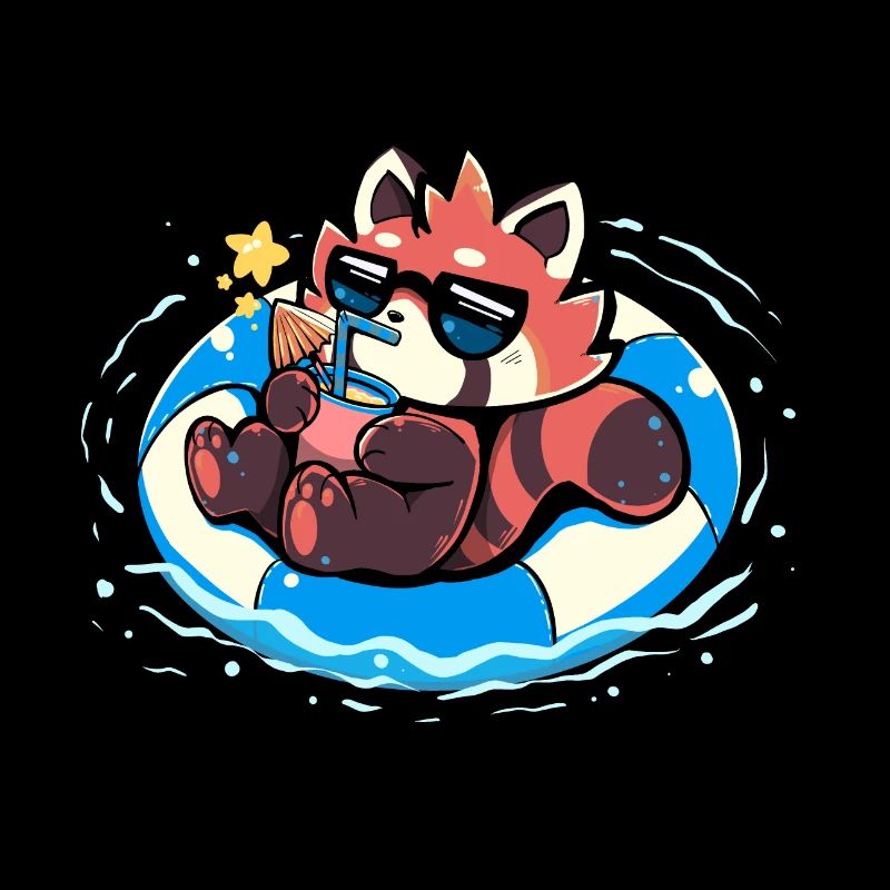 Cute Summer Red Panda