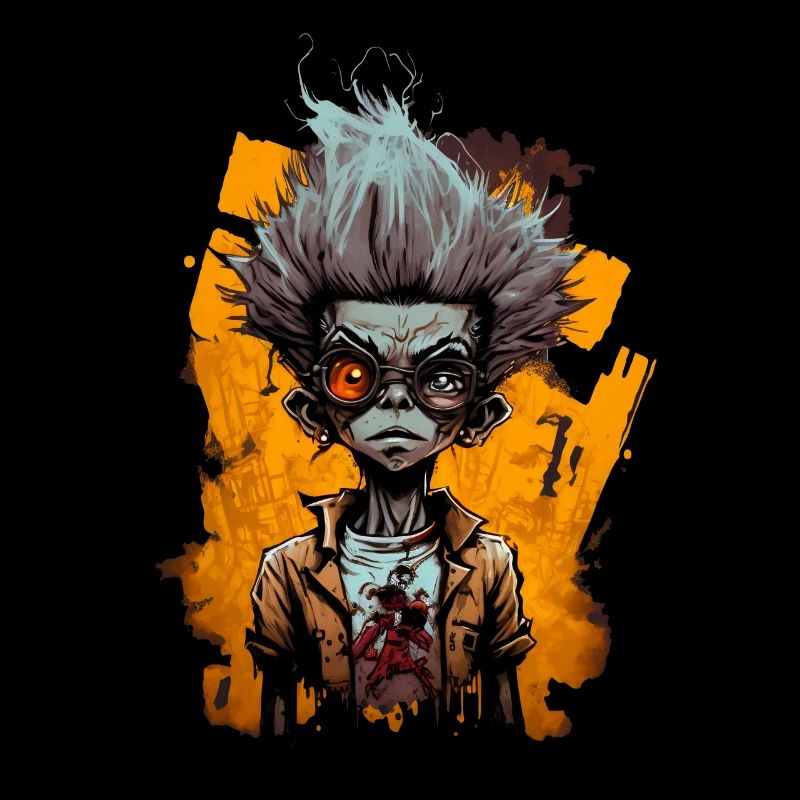 Young Comic Anime Design with Crazy Looks