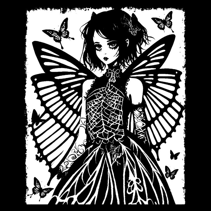 Fairycore Esthétique Squelette Fée Goth Gothique G