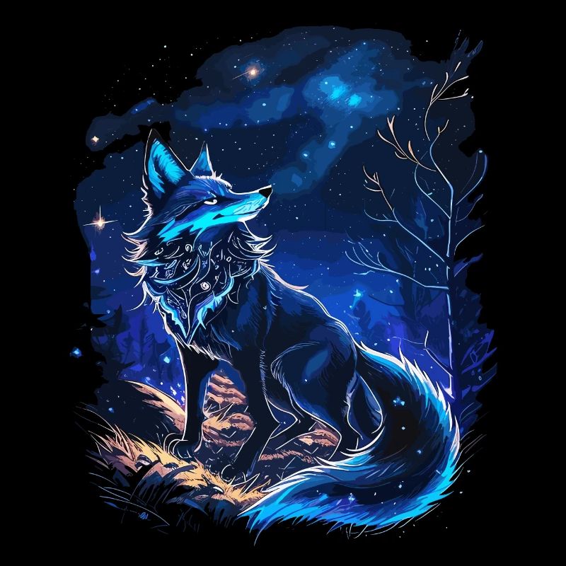 Mystischer Fuchs im Wald