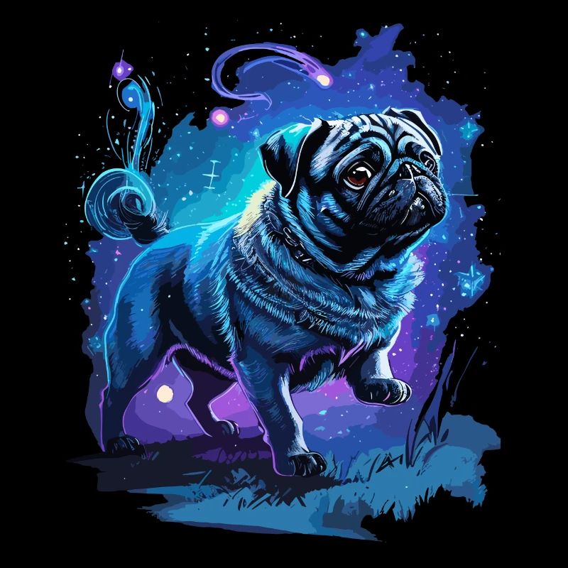 süßer Mops zauberhafte Hunde Kunst