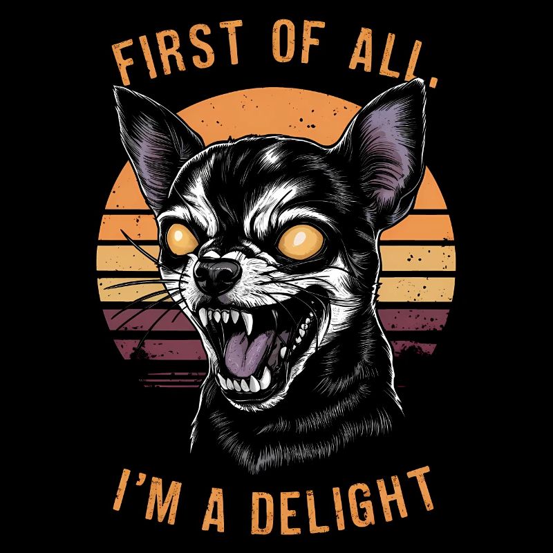 Zunächst einmal bin ich eine Freude Heftiger Chihuahua-Humor