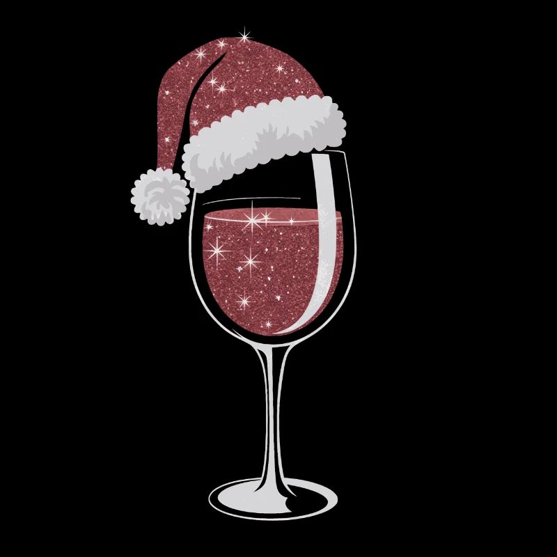 Elegantes Weihnachts-Weinglas