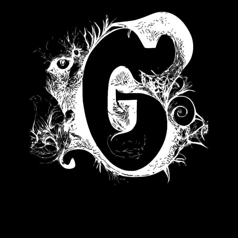 Buchstabe G Monogramm Hand gezeichnet Typografie G