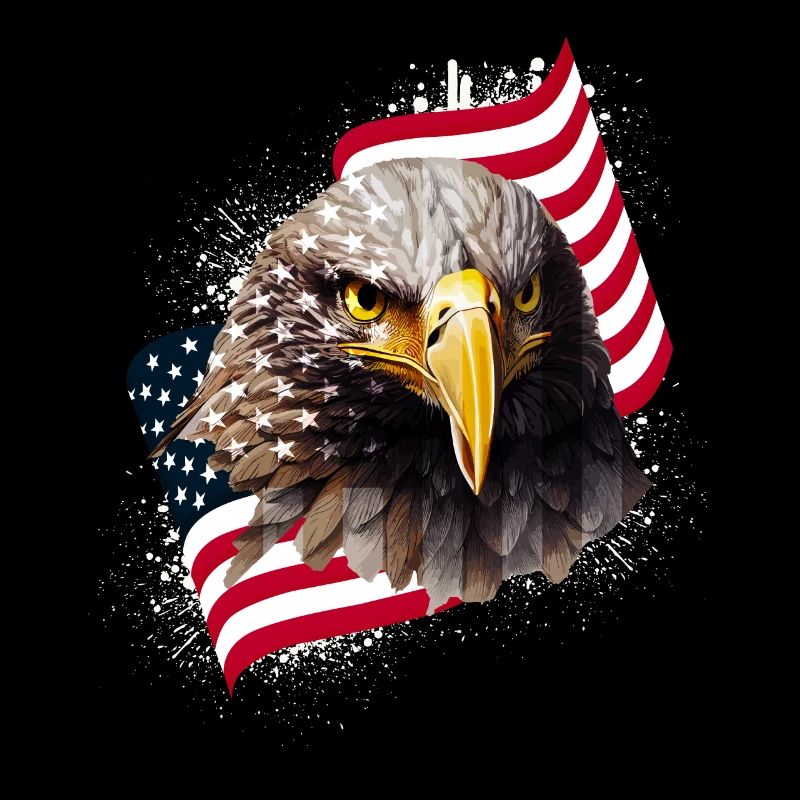 Patriotic Eagle US American Flag Bald Eagle USA