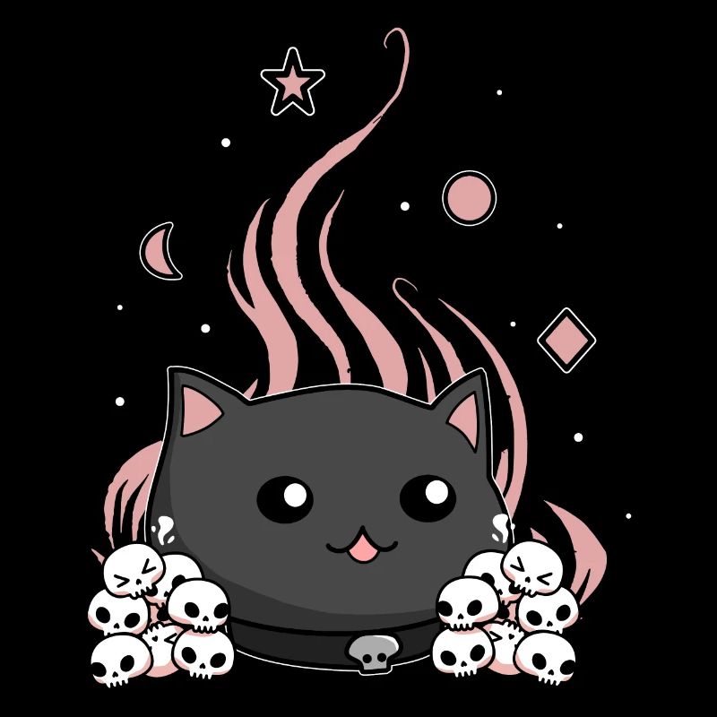 Kawaii Emo Wicca Cat Pastel Goth Aesthetic