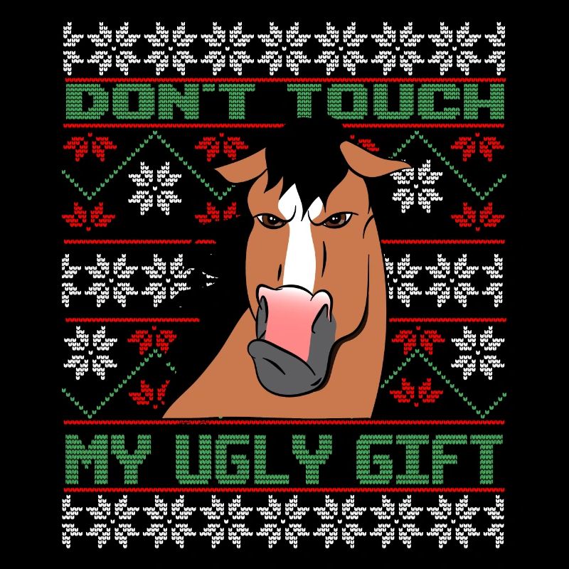 Dont Touch Ugly Brauner Pferd Rider Winter